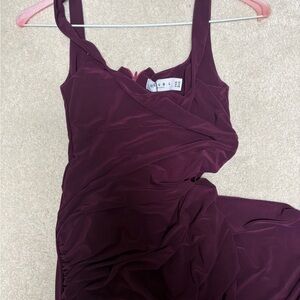 Club L maternity formal dress in plum size 6